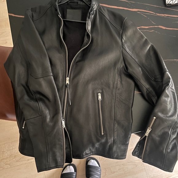 All saints Cora leather Jacket. Black size XXL. Worn maybe 10-12 times. - Picture 4 of 7